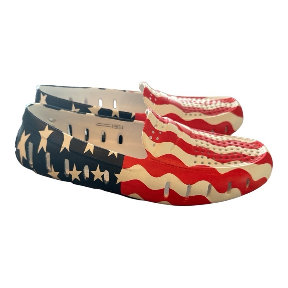 NWOT Mens Floafers Country Club Driver Boat Water Loafer Sz 9 American Flag USA - Picture 5 of 8